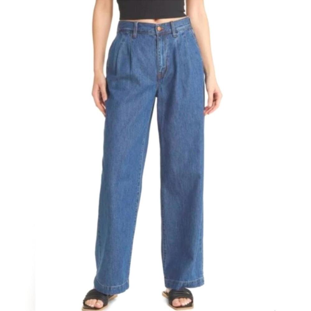 Madewell Baggy Straight Pleated Women's Jeans Sz 24